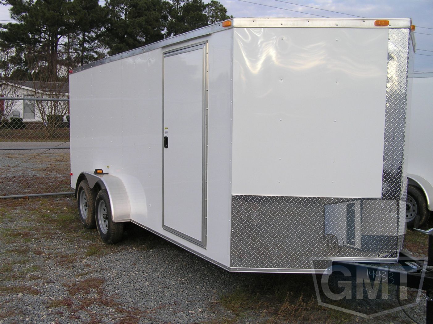South Georgia Cargo 7x16 TA Trailer - White, Ramp, Side Door