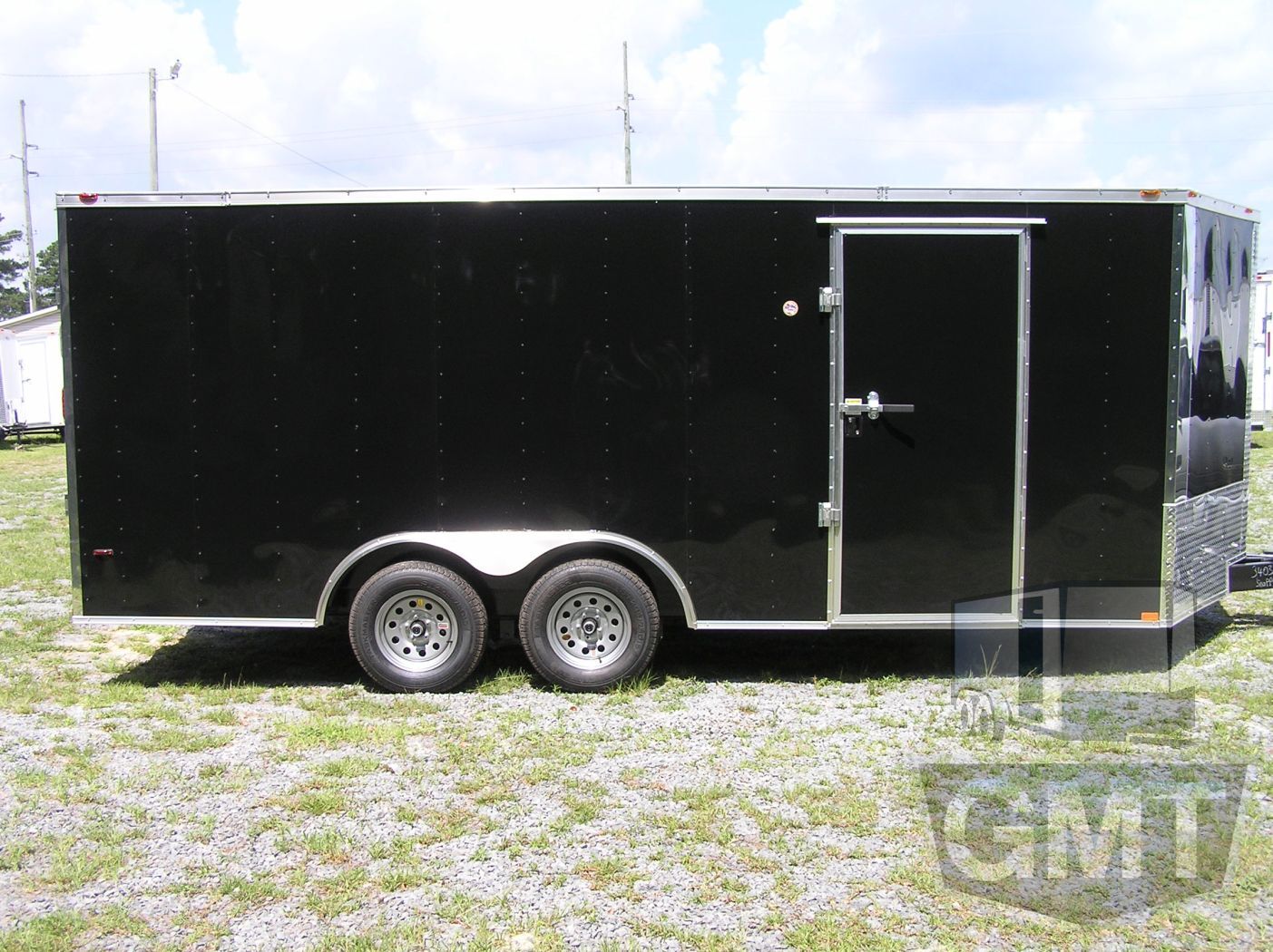 Freedom Trailers 8.5x18 TA Trailer - Black, Ramp, Side Door, D-Rings