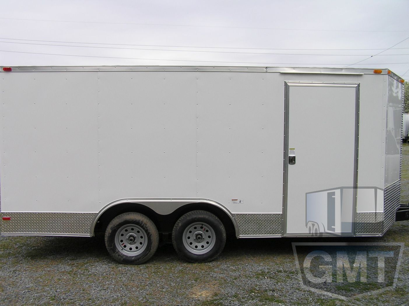 South Georgia Cargo 8.5x16 TA Trailer - White, Ramp, Side Door, ATP Trim
