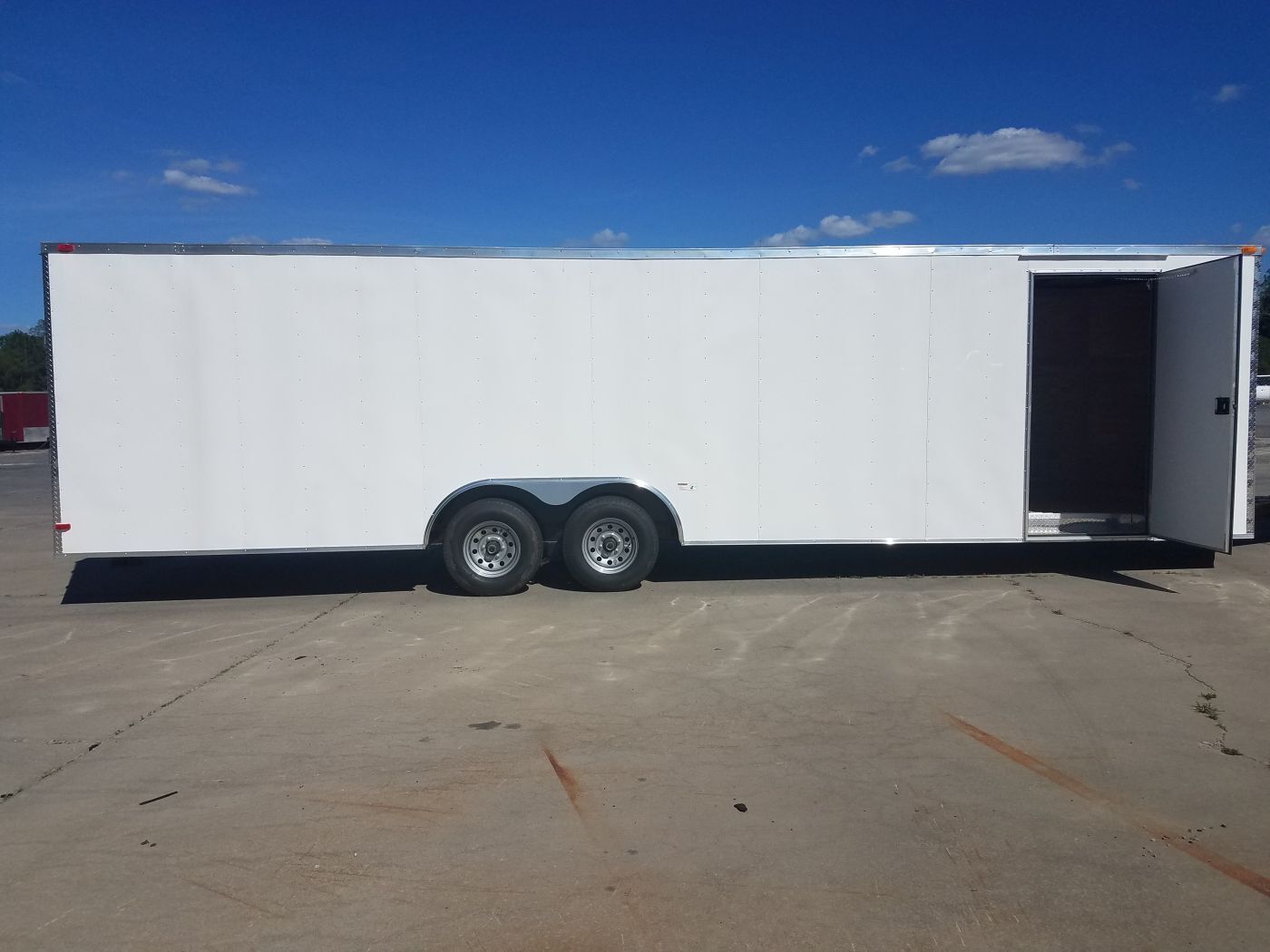 South Georgia Cargo 8.5x28 TA Trailer - White, Ramp, Side Door