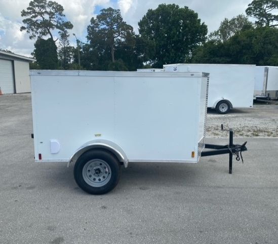 Douglas Trailers 4x8 SA Trailer - White, Rear Swing Doog