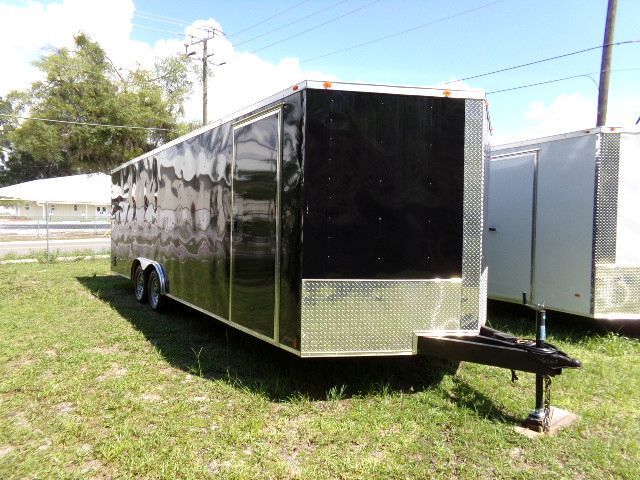 Douglas Trailers 8.5x24 TA Trailer - Black, Ramp, Side Door